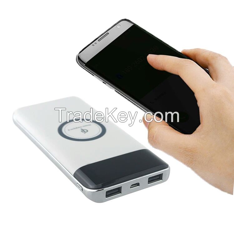 LM4H Quick Charge QC3.0 10000mAh Power Bank Wireless/Dual USB Output Mobile External Battery