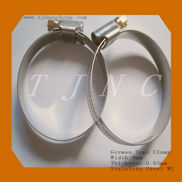 German Type Worm Gear Hose Clamp