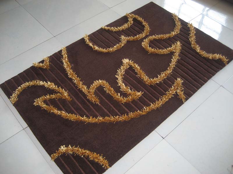 acrylic tufted with polyester thick yarn rug