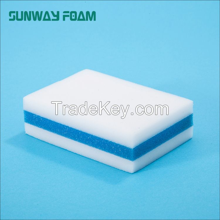 Sunway Wholesale  complex melamine Sponge with PU