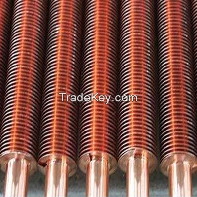 Industrial Copper Fin Tube Boiler Tube Extruded Finned Tubes