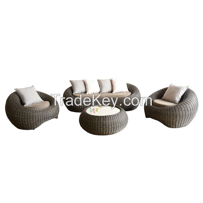 Wholesale cheap 6 seater l shape comfortable high back leisure and outdoor sofa