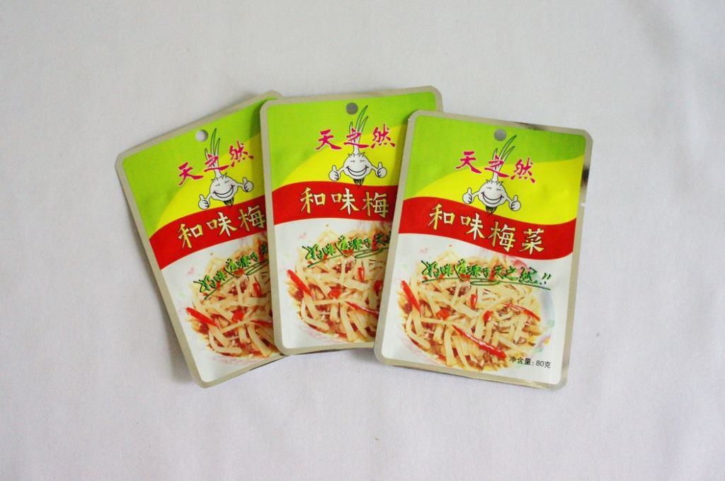 Preserved vegetables, pickles, appetizer high barrier packaging custom-shaped retort pouch