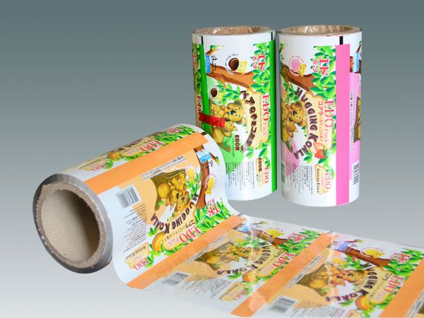 Chocolate filling biscuits, cream filling cookies automatic packaging film in roll