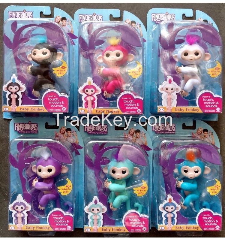 AVAILABLE IN NEW STOCK Fingerlings Baby Interactive Monkey BELLA PINK 6 SET