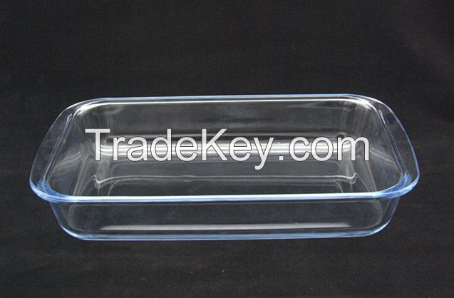 Rectangular glass baking dish