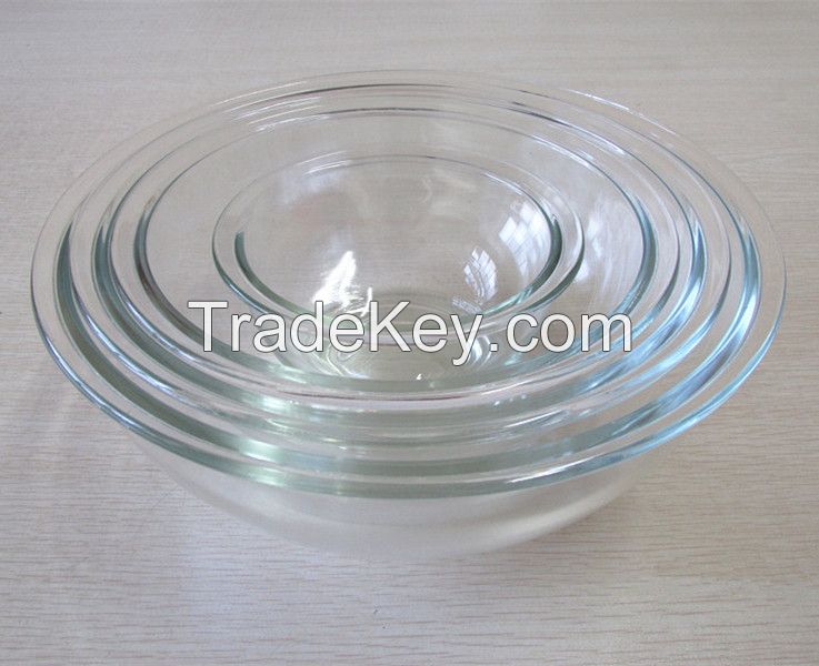 High Borosilicate Glass Mixing Bowl with simple lid