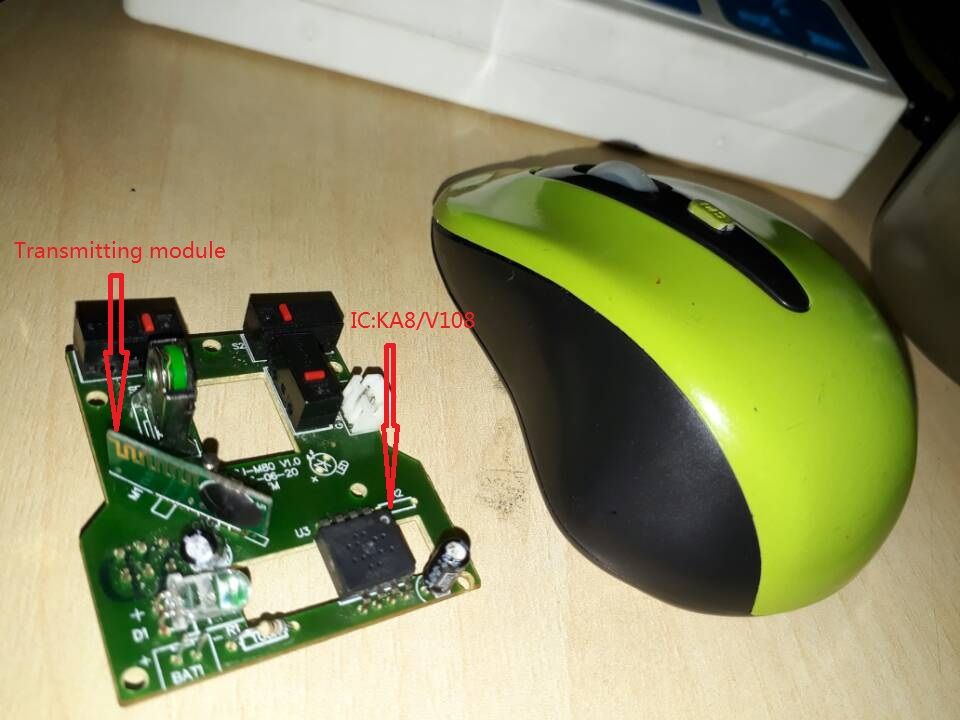 2.4G wireless mouse transmitting and receiving modules