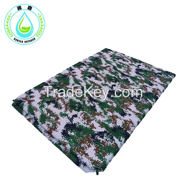 RUNSEN Double person Camouflage inflatable sleeping pad moisture-proof pad camping automatic inflatable mat