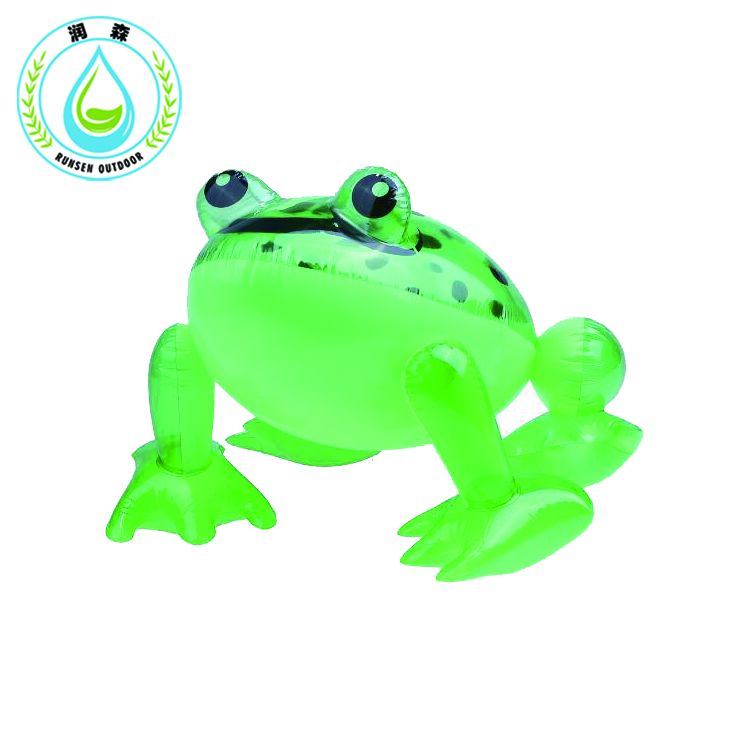 RUNSEN PVC Frog Inflatable Toys Children Green Frog Shaped Balloons Inflatable Cartoon Animals Toy for boy Inflatable toys