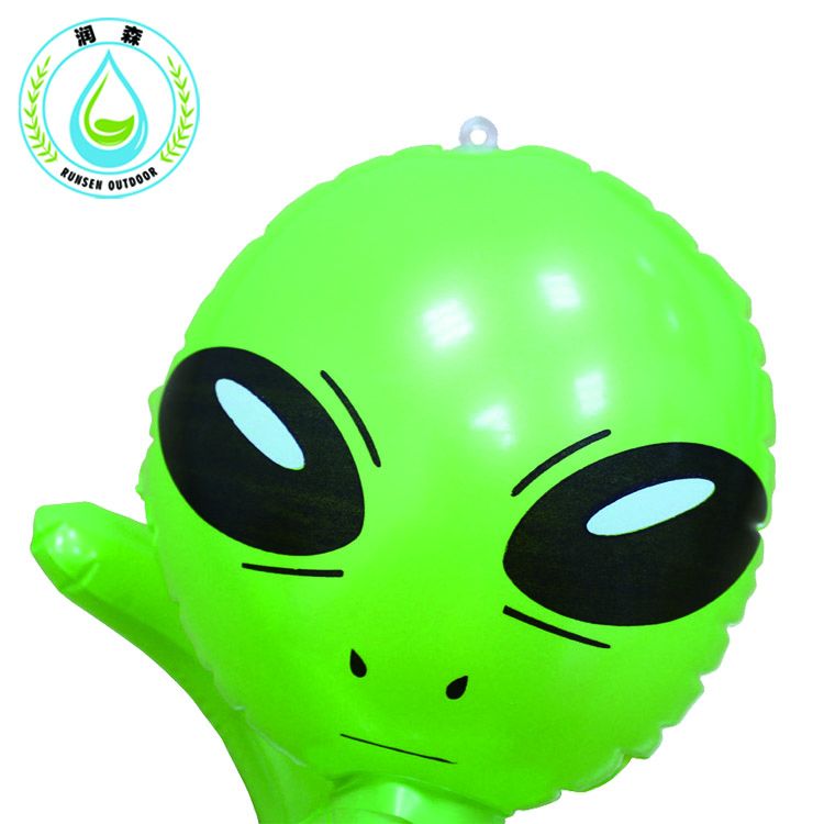 RUNSEN Inflatable Green Alien Model Toys Child Inflated Toys  Halloween/Birthday Party Supplies Kids Science Teach inflatable Toys