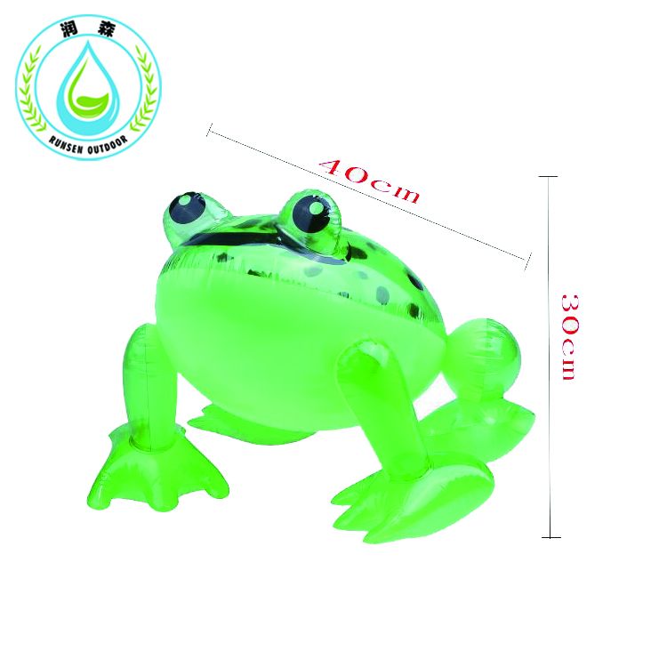 RUNSEN PVC Frog Inflatable Toys Children Green Frog Shaped Balloons Inflatable Cartoon Animals Toy for boy Inflatable toys