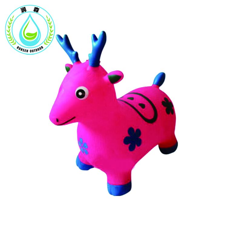 RUNSEN Children inflatable toy music jump horse thickening increase inflatable horse rocking jump jumping horse kindergarten baby riding inflatable toy