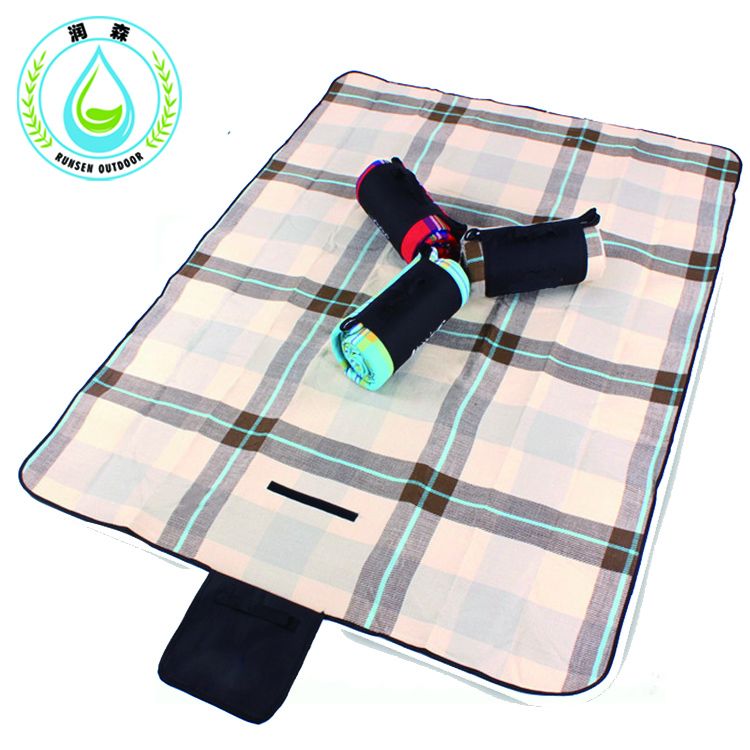 RUNSEN Cashmere Picnic Mat waterproof Aluminum Film Tent Sleeping Pad Foldable Beach Camping mat blanket Cushion picnic mat