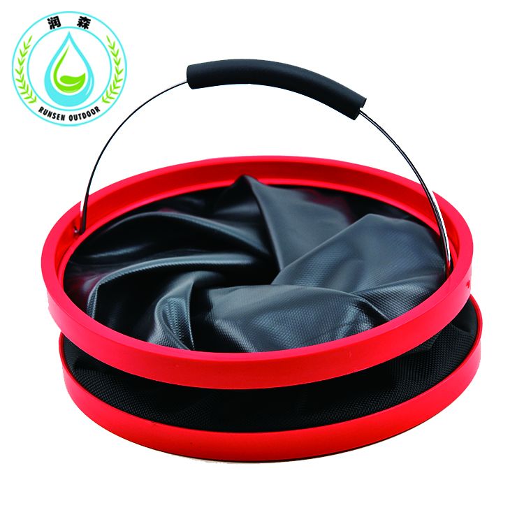 RUNSEN Outdoor Collapsible Folding Oxford Water Bucket For Camping Hiking Beach outdoor bucket