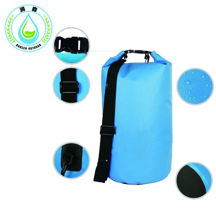 RUNSEN 25-60L Professional Waterproof Swimming Bag Inflatable Snorkeling Rafting Drifting Diving Dry Bag Backpack outdoor waterproof bags