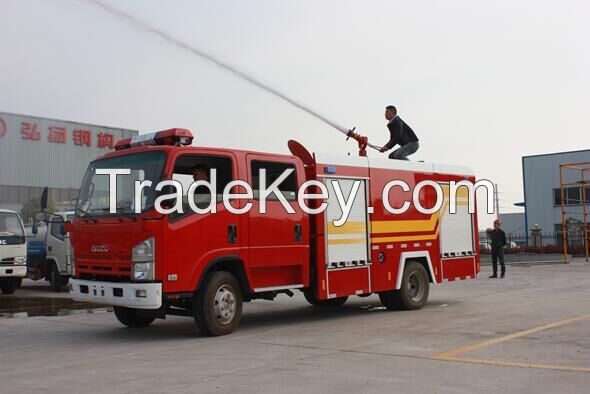 water foam fire truck