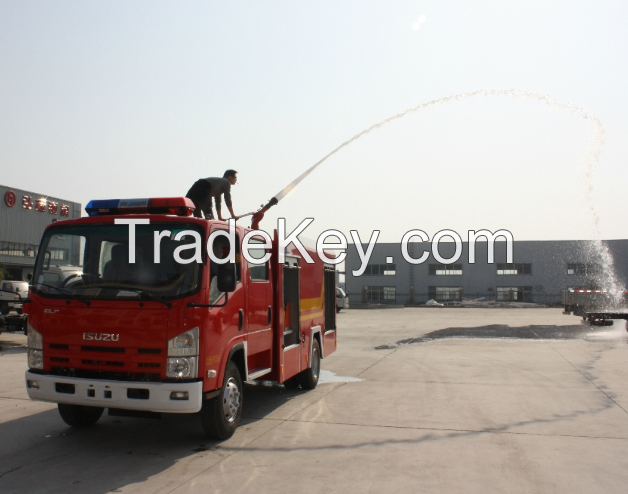 water foam fire truck