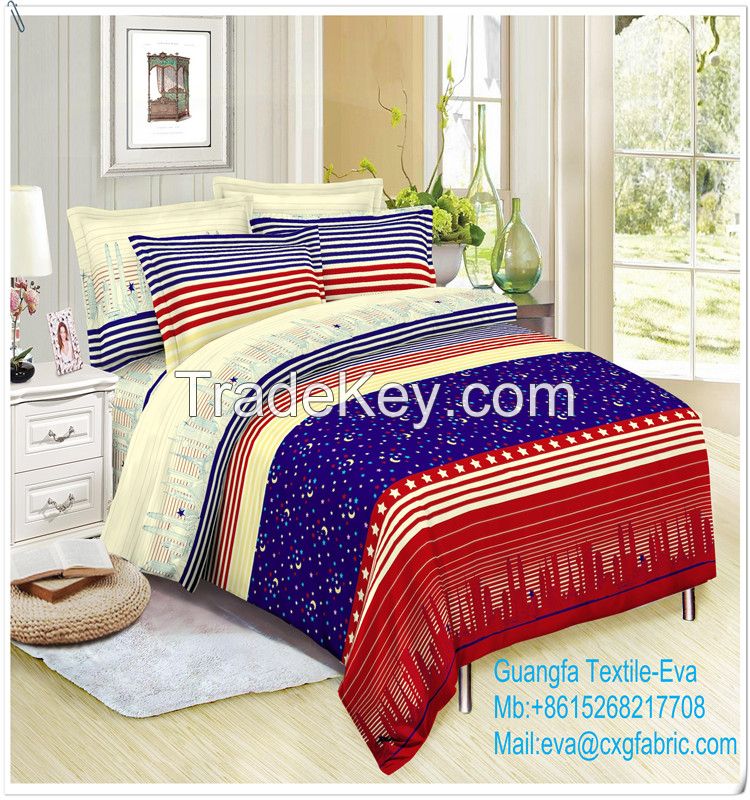 Microfiber print bed sheet fabrics bedding sets fabrics