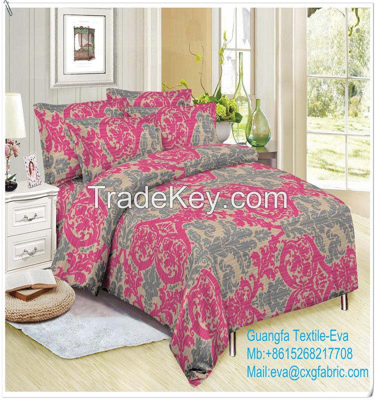 Microfiber print bed sheet fabrics bedding sets fabrics