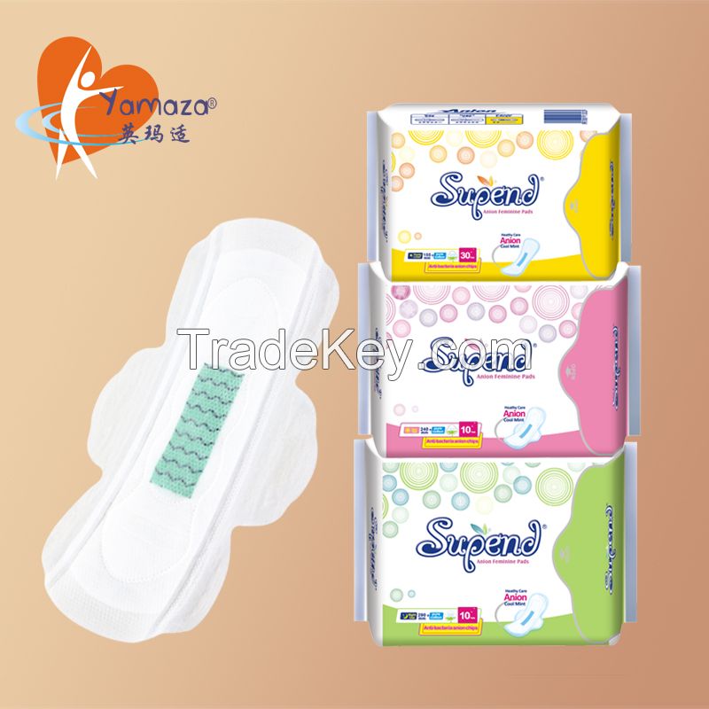 290mm feminine hygiene super absorbent thick with benefits anion ...