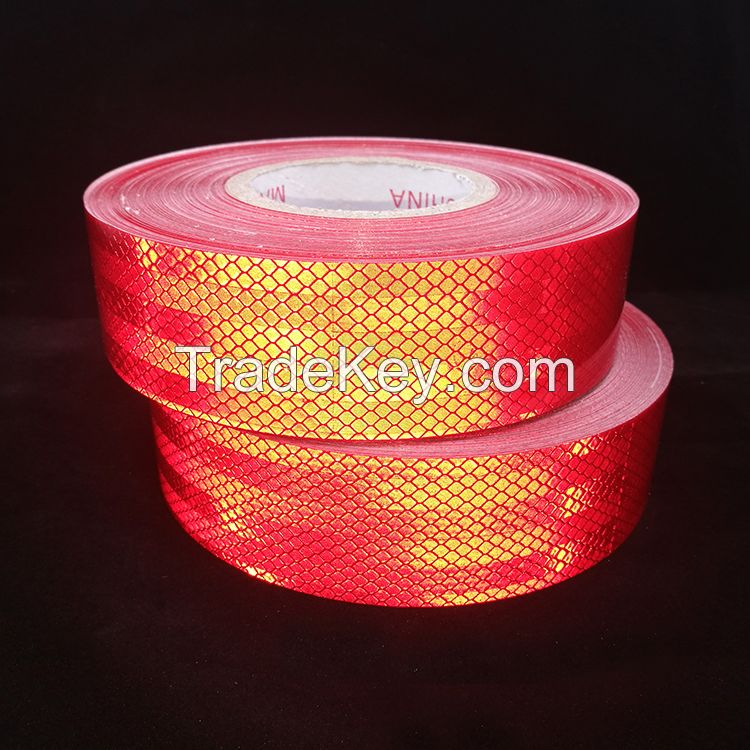 Red Color Conspicuity Marking Tape Reflective Tape for Trucks