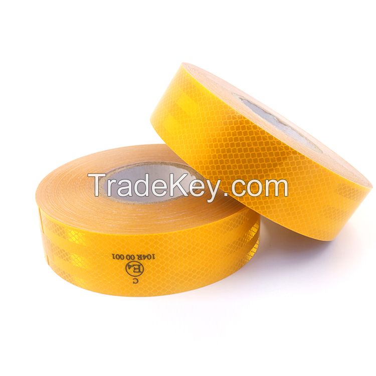 High Visibility Yellow Color CE Reflective Tape for Roadway Safety