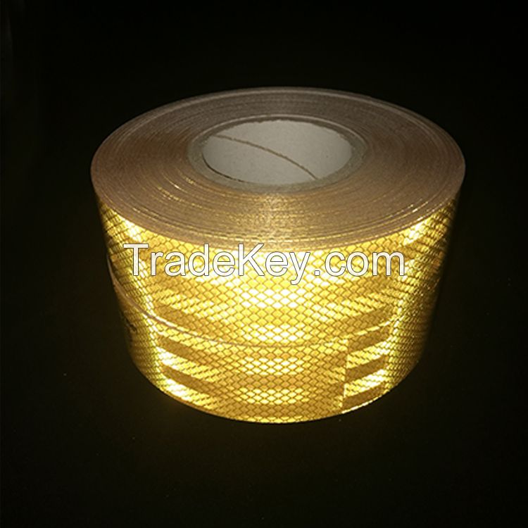 High Visibility Yellow Color CE Reflective Tape for Roadway Safety