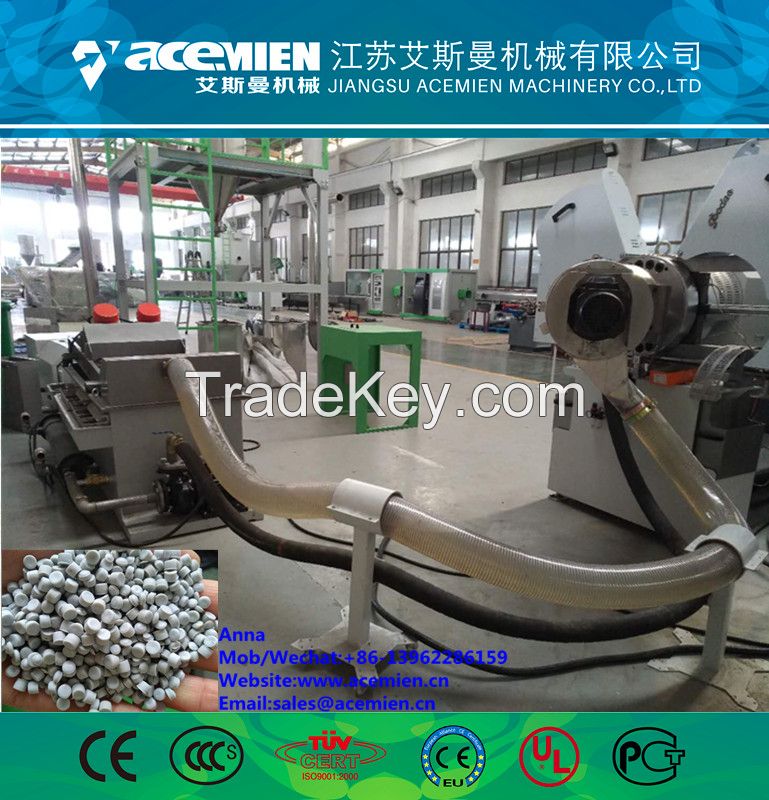 plastic recycling line pp pe compactor pelletizing machine