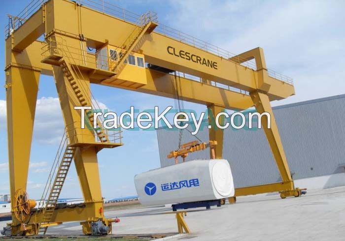 double girder gantry crane with heavy duty winch for construction