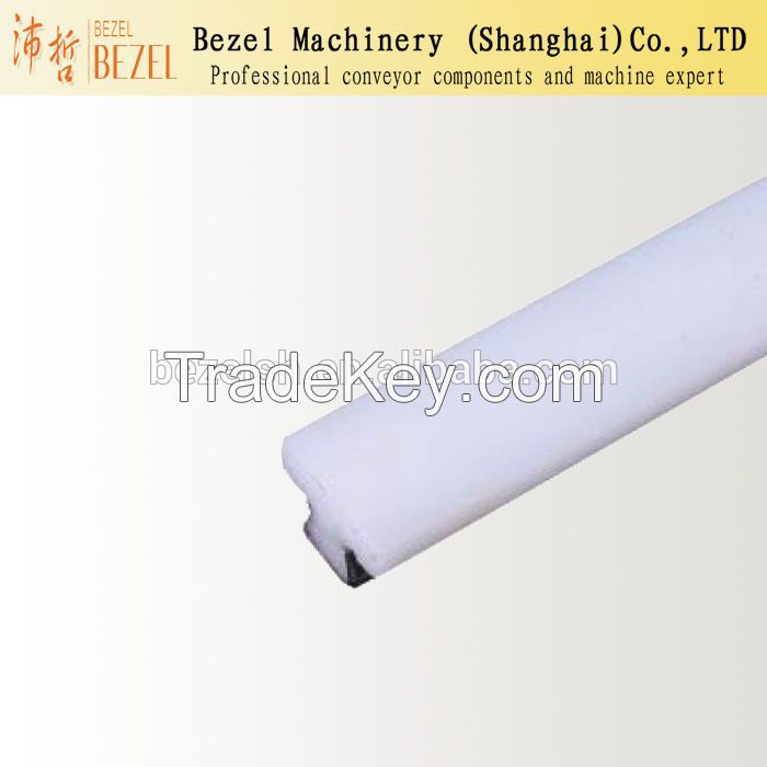 Conveyor spiral conveyor rail guide wear strip