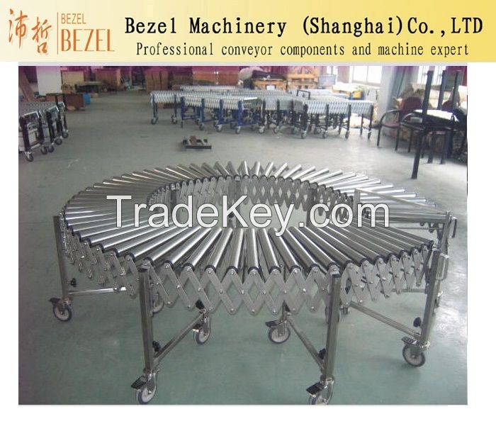 expand roller conveyor elastic roller conveyor