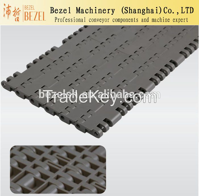 Industrial interlock conveyor belt with small holes