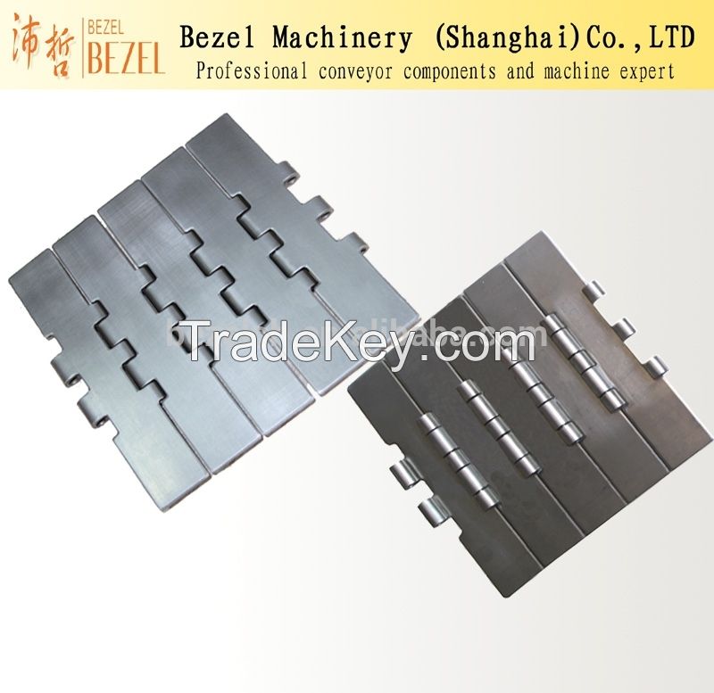 single hinge stainless steel flat top conveyor top chain