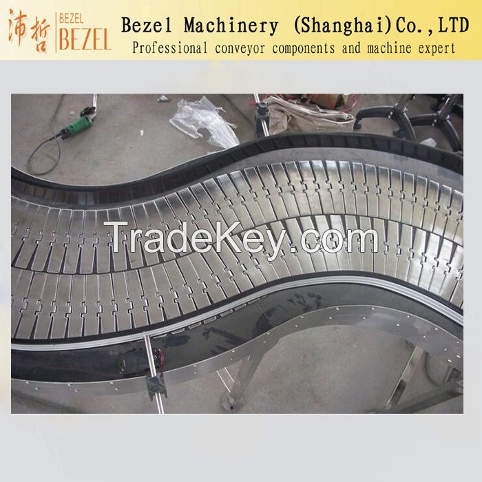 88TAB series stainless steel turning table top chain steel curve slat