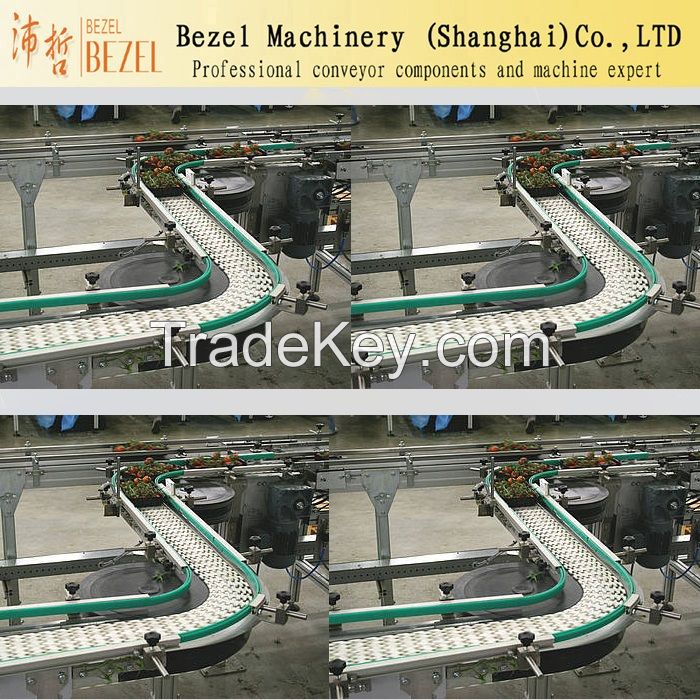 plastic POM table top chain conveyor slat top chain conveyor supplier