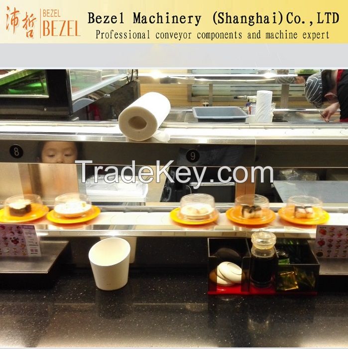 Sushi rotation conveyor swing gyration conveyor