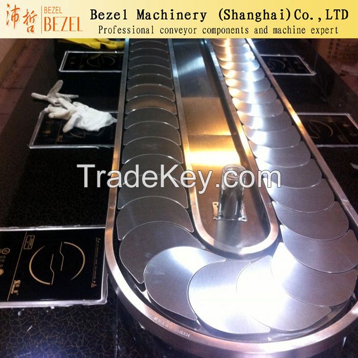 stainless steel Sushi top chain Belt Conveyor