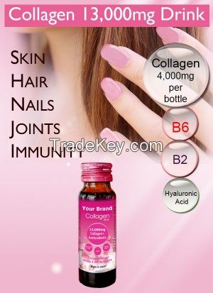 Collagen 13,000mg Drink (50 ml x 10 bottles) in YOUR PRIVATE BRAND