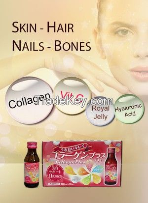 Collagen Drink with Royal jelly and Multivitamins. Made in Japan. For good health and beauty