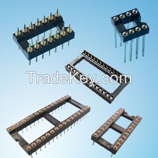 IC socket sip socket male header connector, single or double row,1.27/1.778/2/2.54/5.08mm pitch