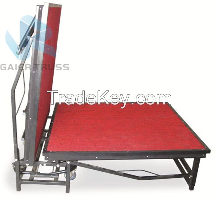 Factory Direct Supply Portable Steel Folding Stage with Step Stairs