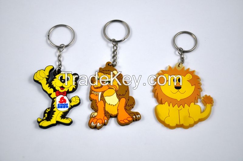 Rubber PVC 3D custom keychain