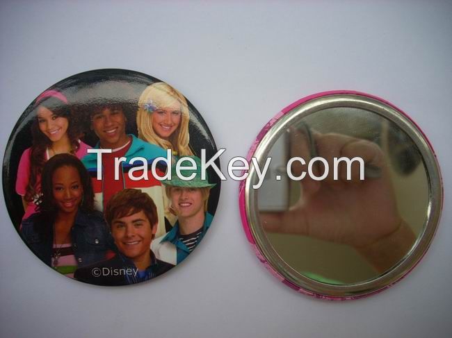 Round promotion gifts pocket mirror with desgin