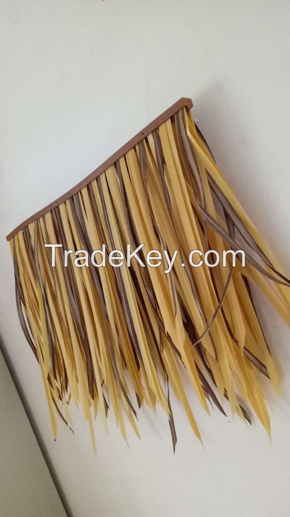 synthetic resin plastic artificial palm leaf thatch roof tile