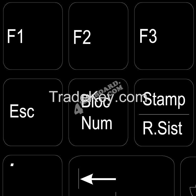 FUNCTION KEYS ITALIAN LANGUAGE NON-TRANSPARENT KEYBOARD STICKER