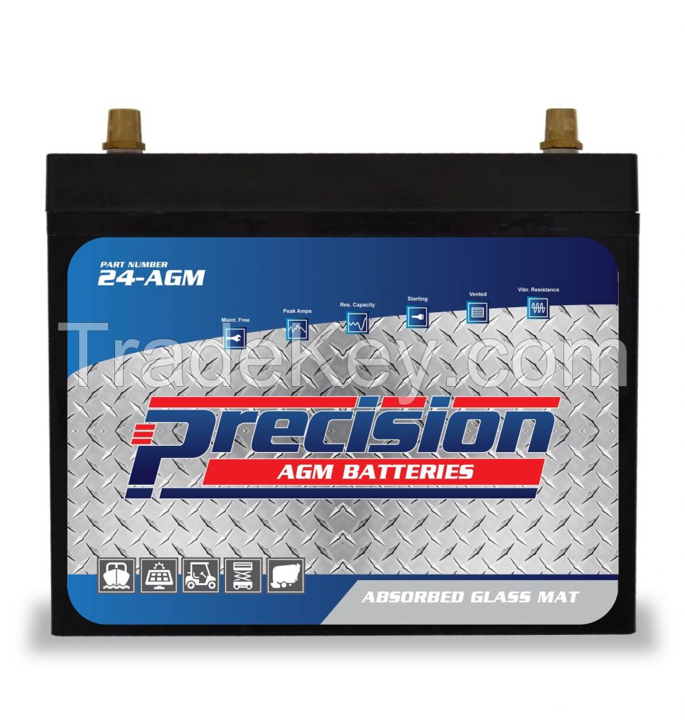 Precision AGM Battery, GROUP 24, 12V