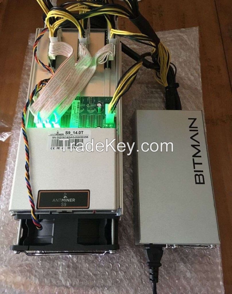 New Bitmain Antminer S9 14 TH/s with APW3++Power Supply