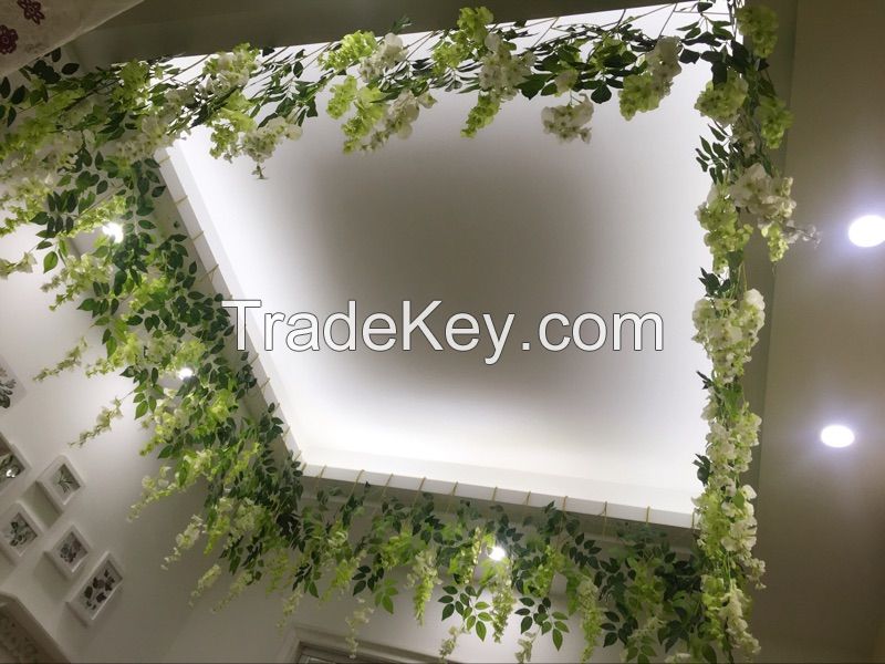 artificial wisteria flowers ceiling decoration