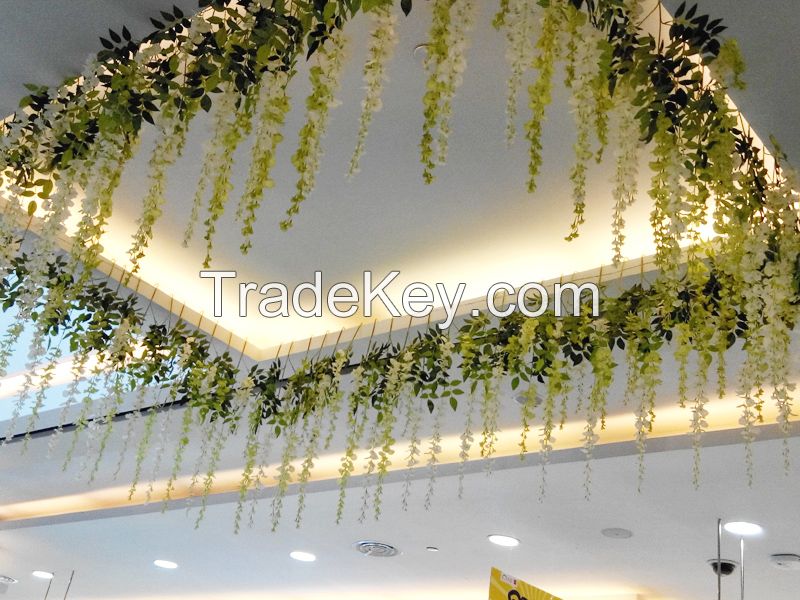 artificial wisteria flowers ceiling decoration